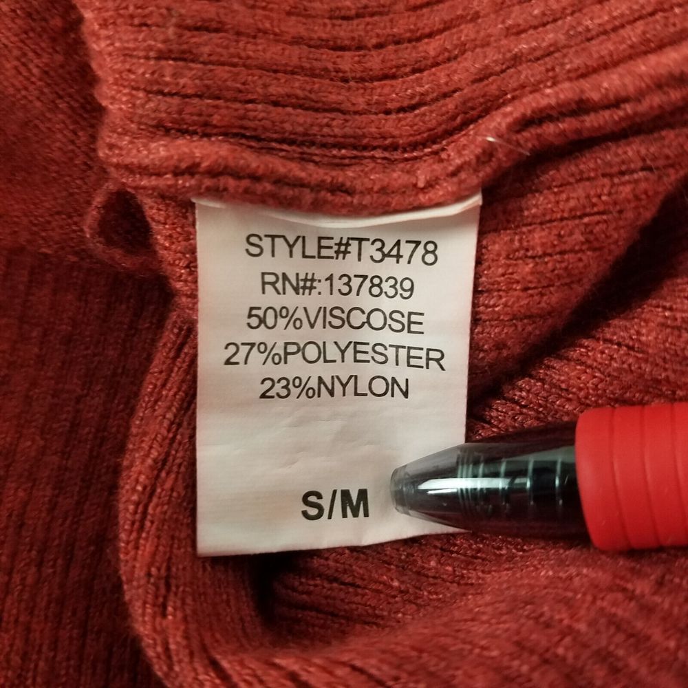 Dreamers Shirt Mens Small Red Baggy Hooded Long Sleeve Knit Pullover Sweater‎ - Picture 9 of 11